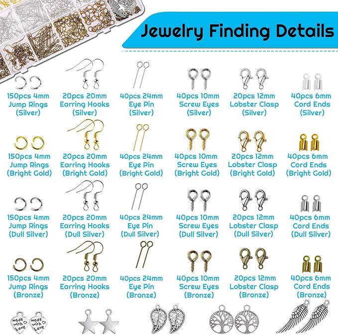 300Pcs Gold-Plated Charms