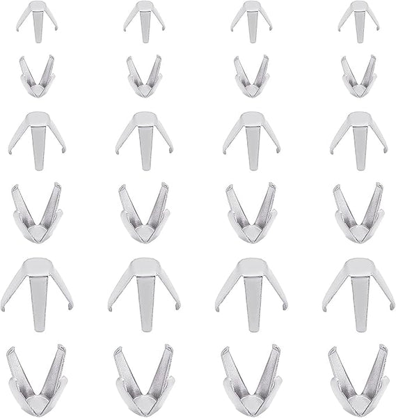 80pcs Earrings Claw Prong Blanks